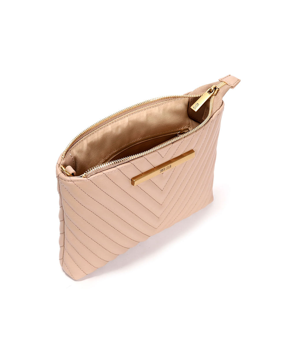Bolsa Transversal Santa Lolla Nude Matelassê