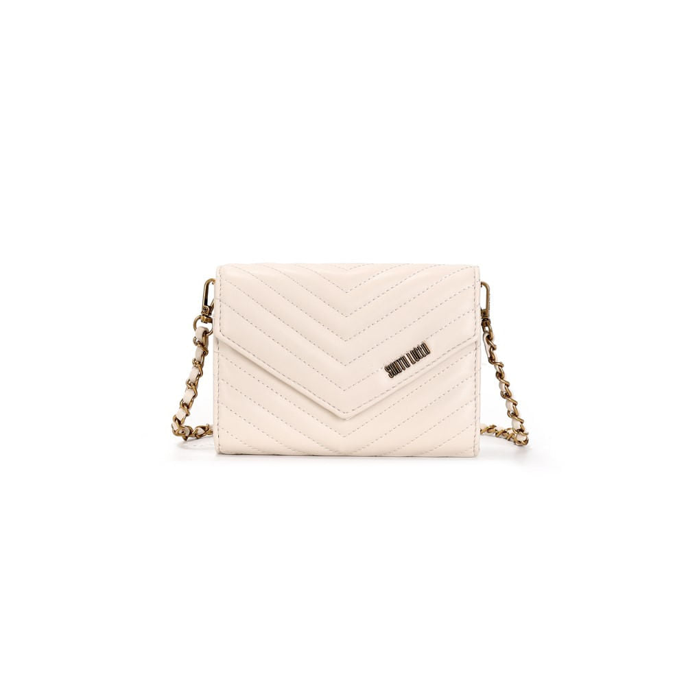 Bolsa Transversal Santa Lolla Off White Alça Correntes