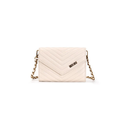 Bolsa Transversal Santa Lolla Off White Alça Correntes