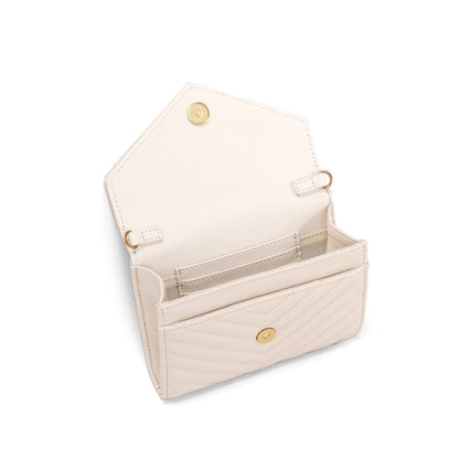 Bolsa Transversal Santa Lolla Off White Alça Correntes