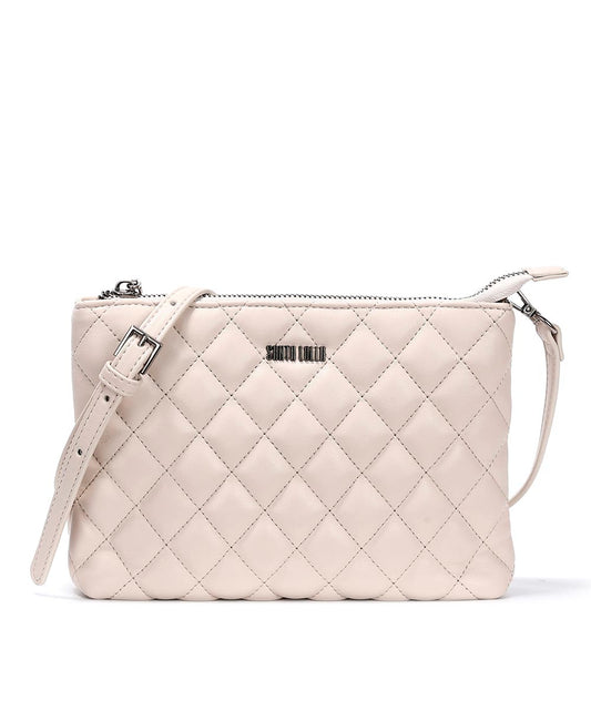 Bolsa Transversal Santa Lolla Off White Matelassê