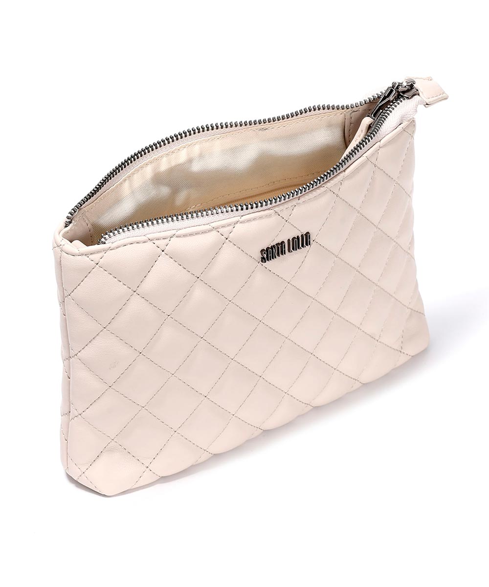 Bolsa Transversal Santa Lolla Off White Matelassê