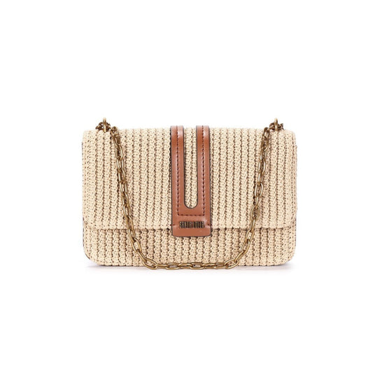 Bolsa Transversal Santa Lolla Palha Alça Corrente