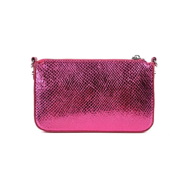 Bolsa Transversal Santa Lolla Pink Metalizada Escamas