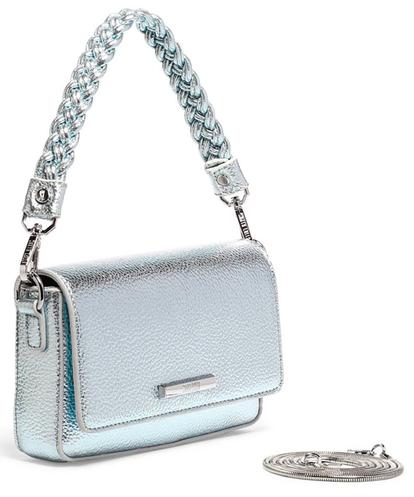 Bolsa Transversal Santa Lolla Prata Metalizado