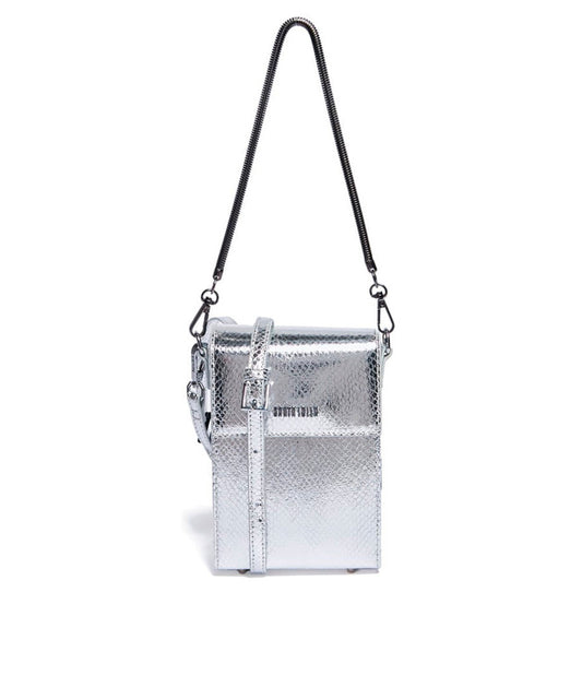 Bolsa Transversal Santa Lolla Prata Metalizado