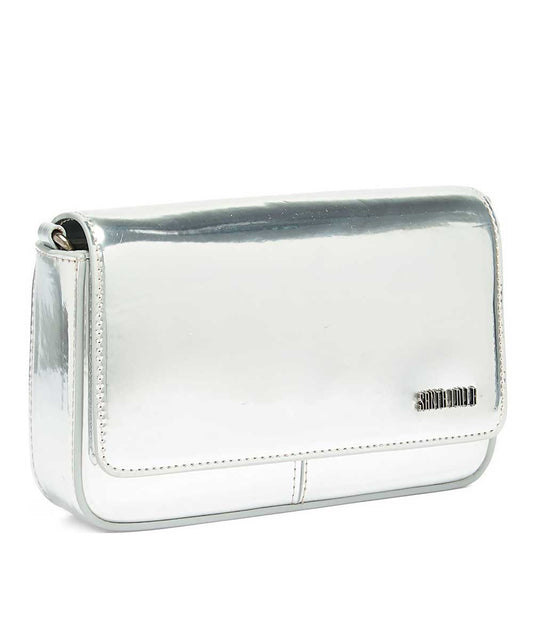 Bolsa Transversal Santa Lolla Prata Metalizado