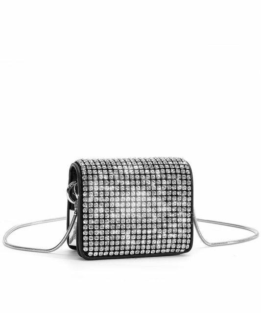Bolsa Transversal Santa Lolla Prata Strass