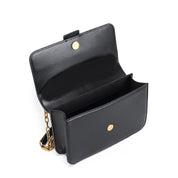 Bolsa Transversal Santa Lolla Preta Alça Correntes