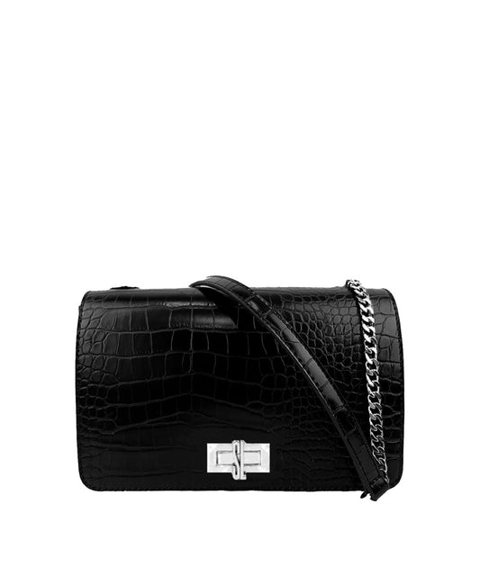 Bolsa Transversal Santa Lolla Preta Alça Correntes