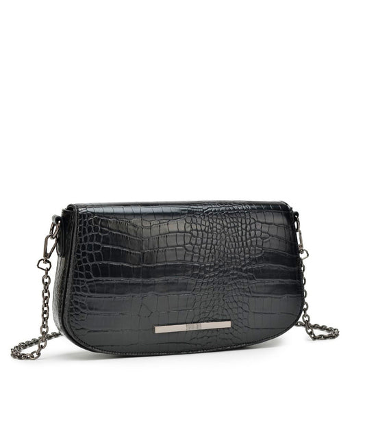 Bolsa Transversal Santa Lolla Preta Brilho Correntes