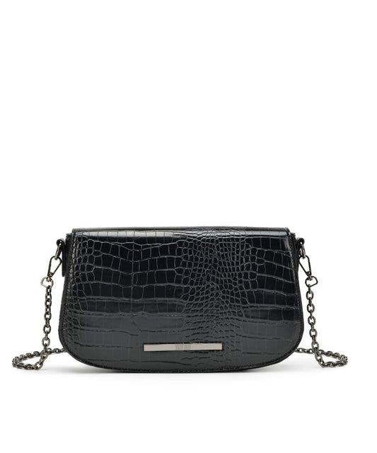 Bolsa Transversal Santa Lolla Preta Brilho Correntes