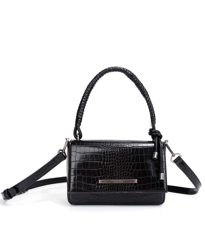 Bolsa Transversal Santa Lolla Preta Brilho