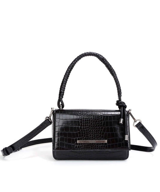 Bolsa Transversal Santa Lolla Preta Brilho