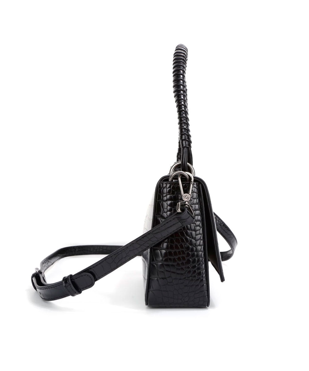 Bolsa Transversal Santa Lolla Preta Brilho