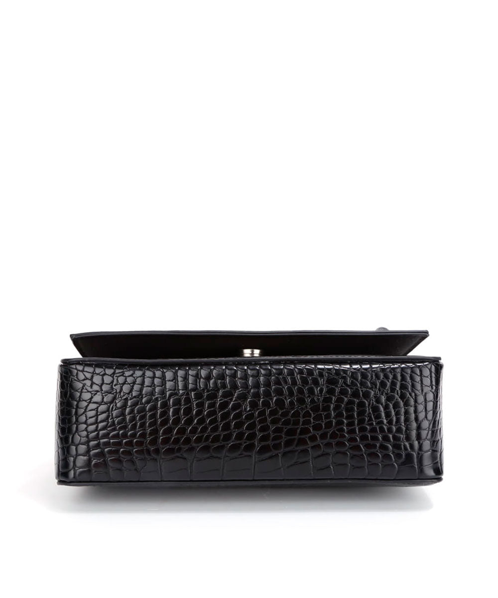 Bolsa Transversal Santa Lolla Preta Brilho