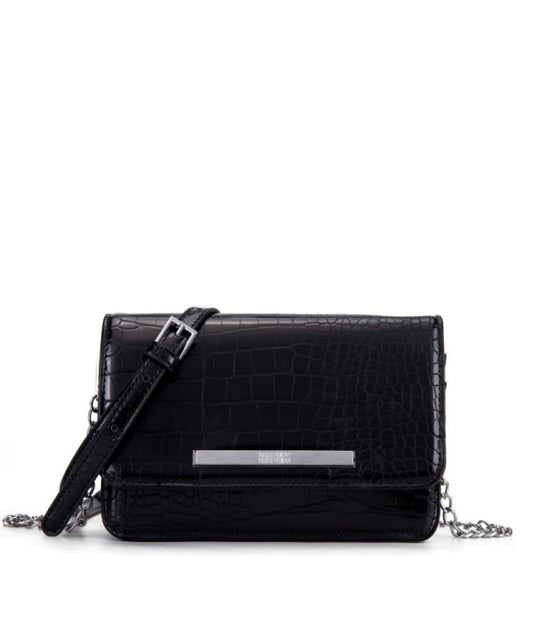 Bolsa Transversal Santa Lolla Preta Brilho