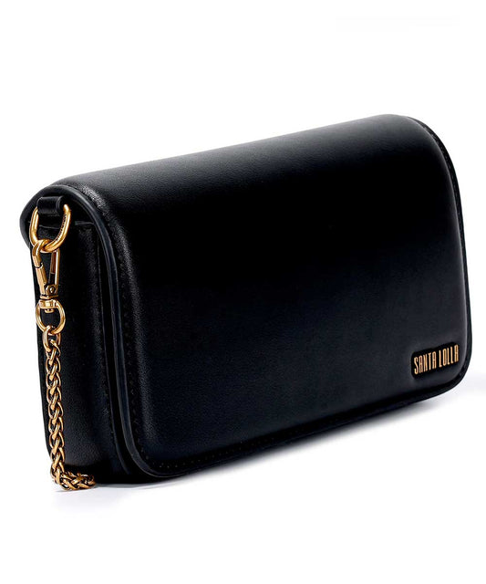 Bolsa Transversal Santa Lolla Preta Correntes