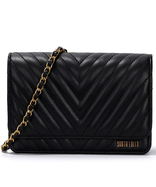 Bolsa Transversal Santa Lolla Preta Correntes