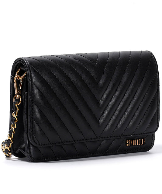 Bolsa Transversal Santa Lolla Preta Correntes