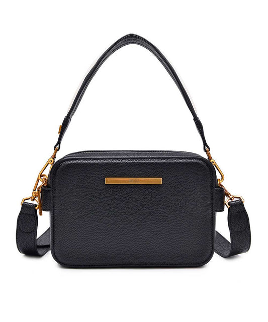 Bolsa Transversal Santa Lolla Preta Couro