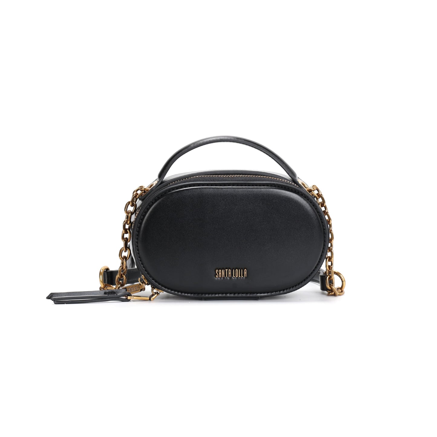 Bolsa Transversal Santa Lolla Preta Duas Alças