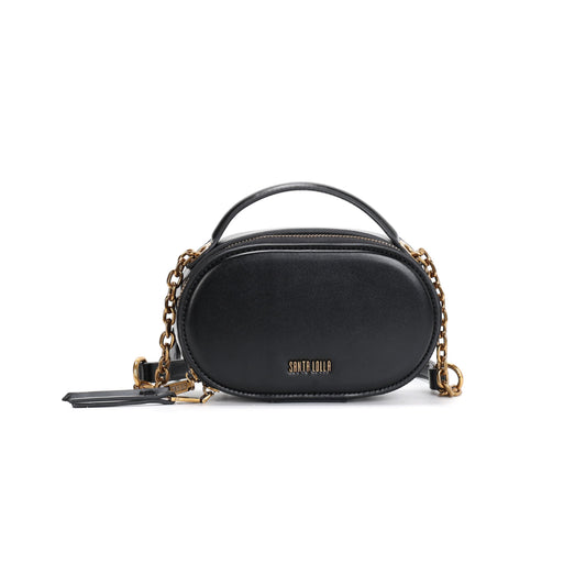 Bolsa Transversal Santa Lolla Preta Duas Alças