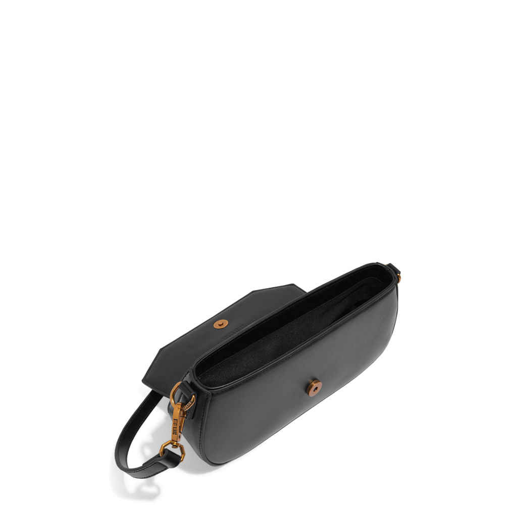 Bolsa Transversal Santa Lolla Preta Elegante E Versátil