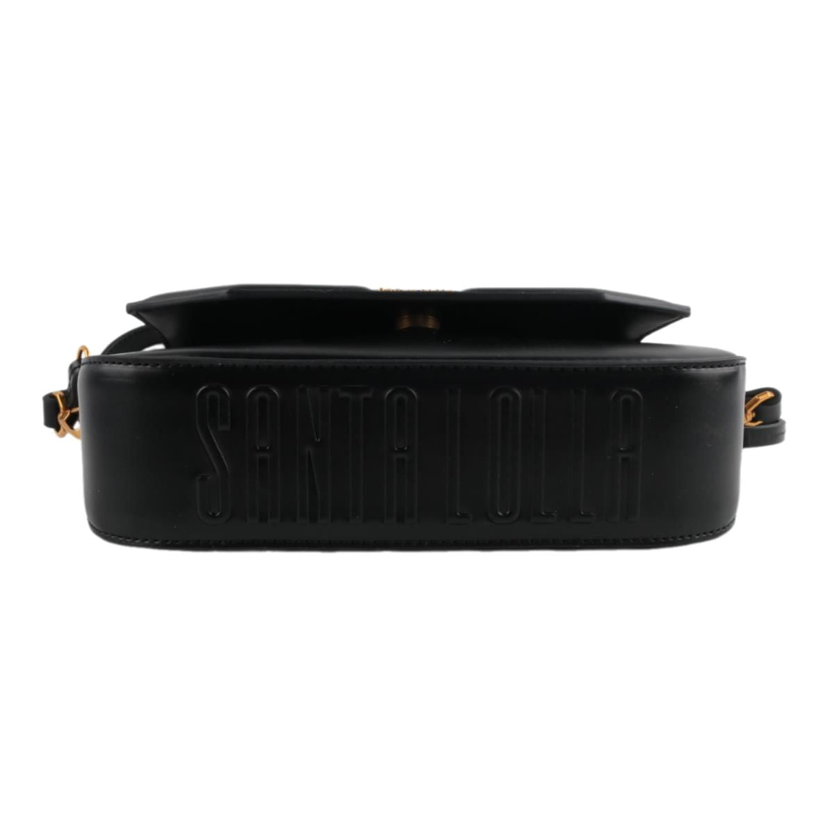 Bolsa Transversal Santa Lolla Preta Elegante E Versátil
