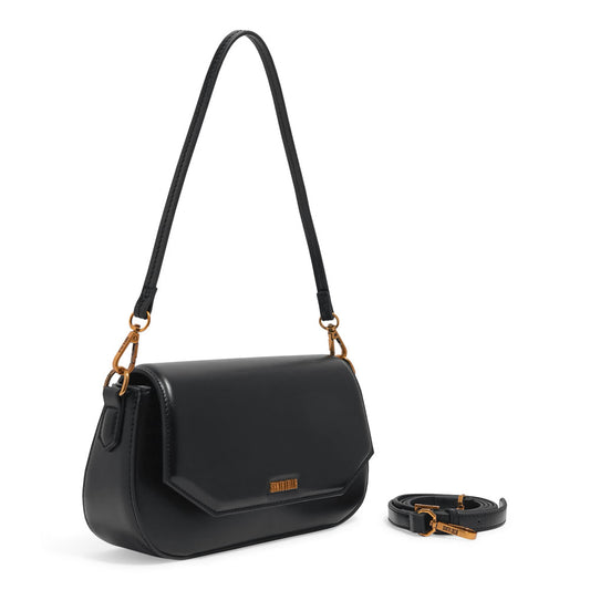 Bolsa Transversal Santa Lolla Preta Elegante E Versátil