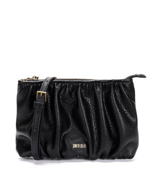 Bolsa Transversal Santa Lolla Preta Floater Drapeada