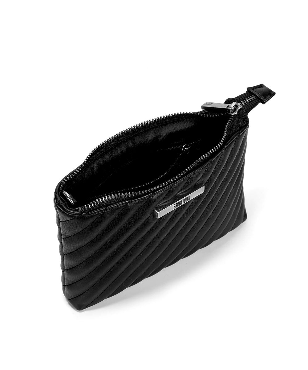 Bolsa Transversal Santa Lolla Preta Matelassê