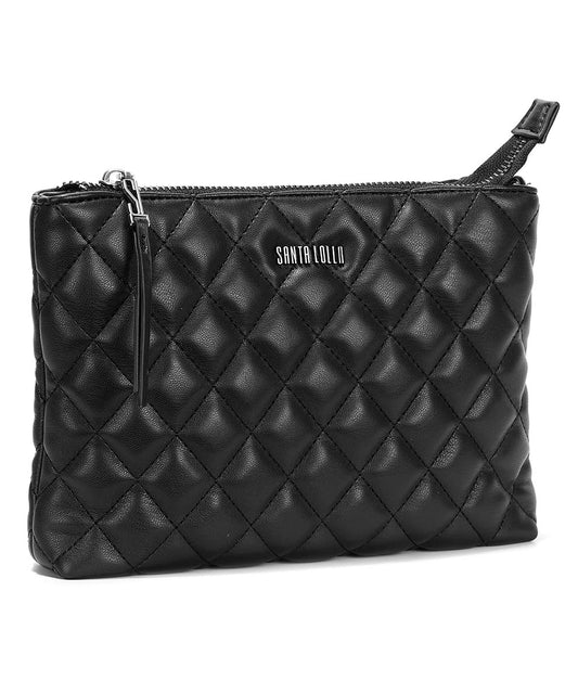Bolsa Transversal Santa Lolla Preta Matelassê