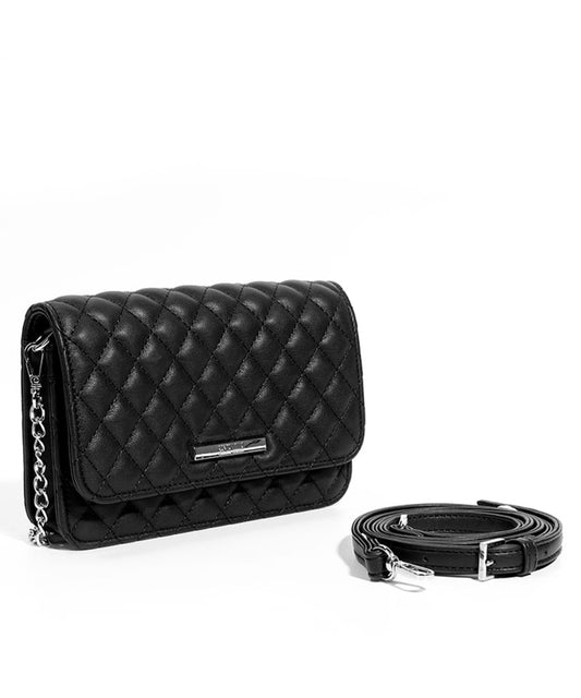 Bolsa Transversal Santa Lolla Preta Matelassê