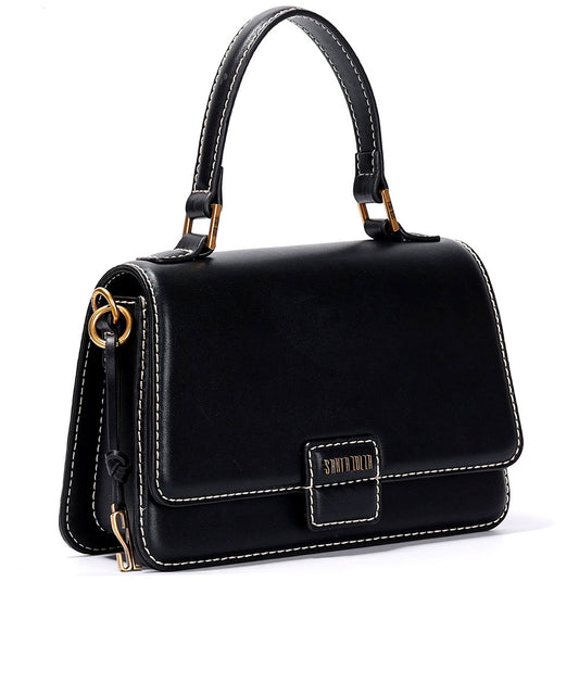 Bolsa Transversal Santa Lolla Preta Pesponto