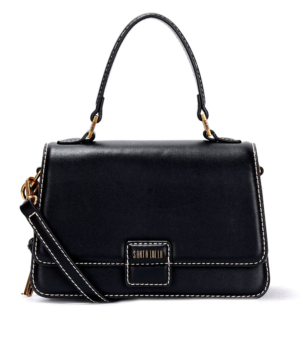 Bolsa Transversal Santa Lolla Preta Pesponto