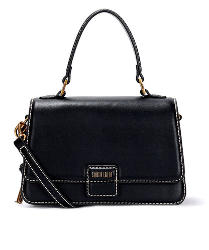 Bolsa Transversal Santa Lolla Preta Pesponto