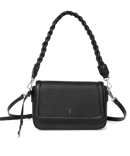 Bolsa Transversal Santa Lolla Preta Trançada