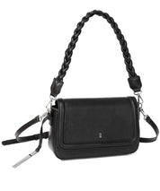 Bolsa Transversal Santa Lolla Preta Trançada