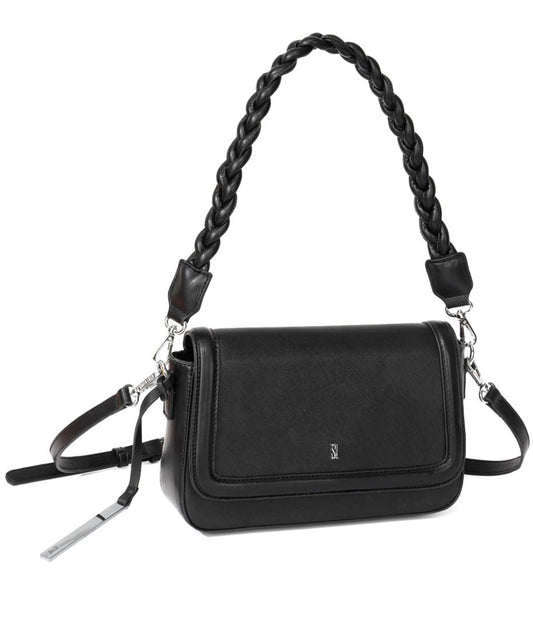 Bolsa Transversal Santa Lolla Preta Trançada