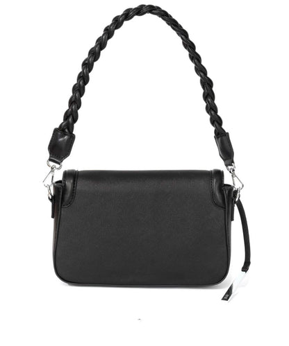 Bolsa Transversal Santa Lolla Preta Trançada