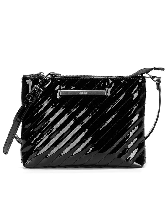 Bolsa Transversal Santa Lolla Preta Verniz