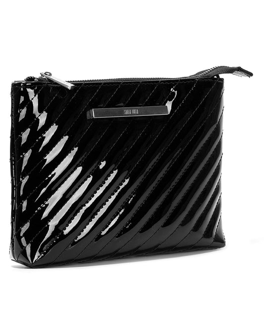 Bolsa Transversal Santa Lolla Preta Verniz