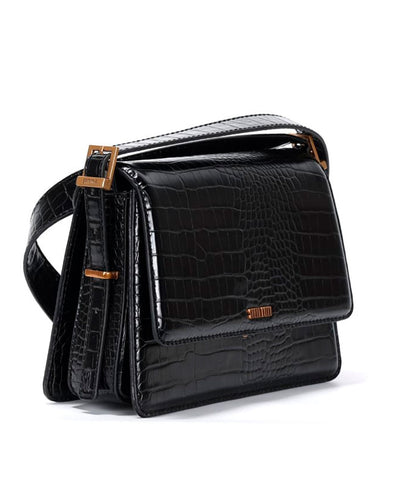 Bolsa Transversal Santa Lolla Preto Brilho