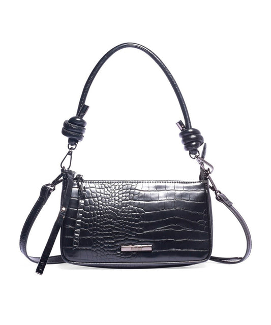 Bolsa Transversal Santa Lolla Preto Brilho