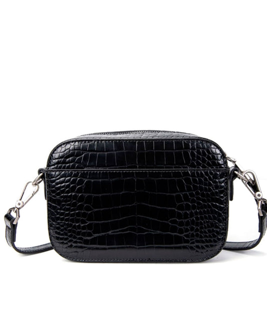 Bolsa Transversal Santa Lolla Preto Brilho