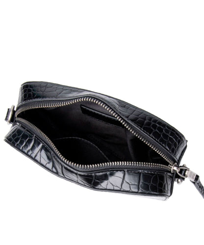 Bolsa Transversal Santa Lolla Preto Brilho