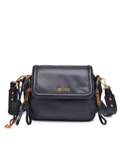 Bolsa Transversal Santa Lolla Preto Média Tramada