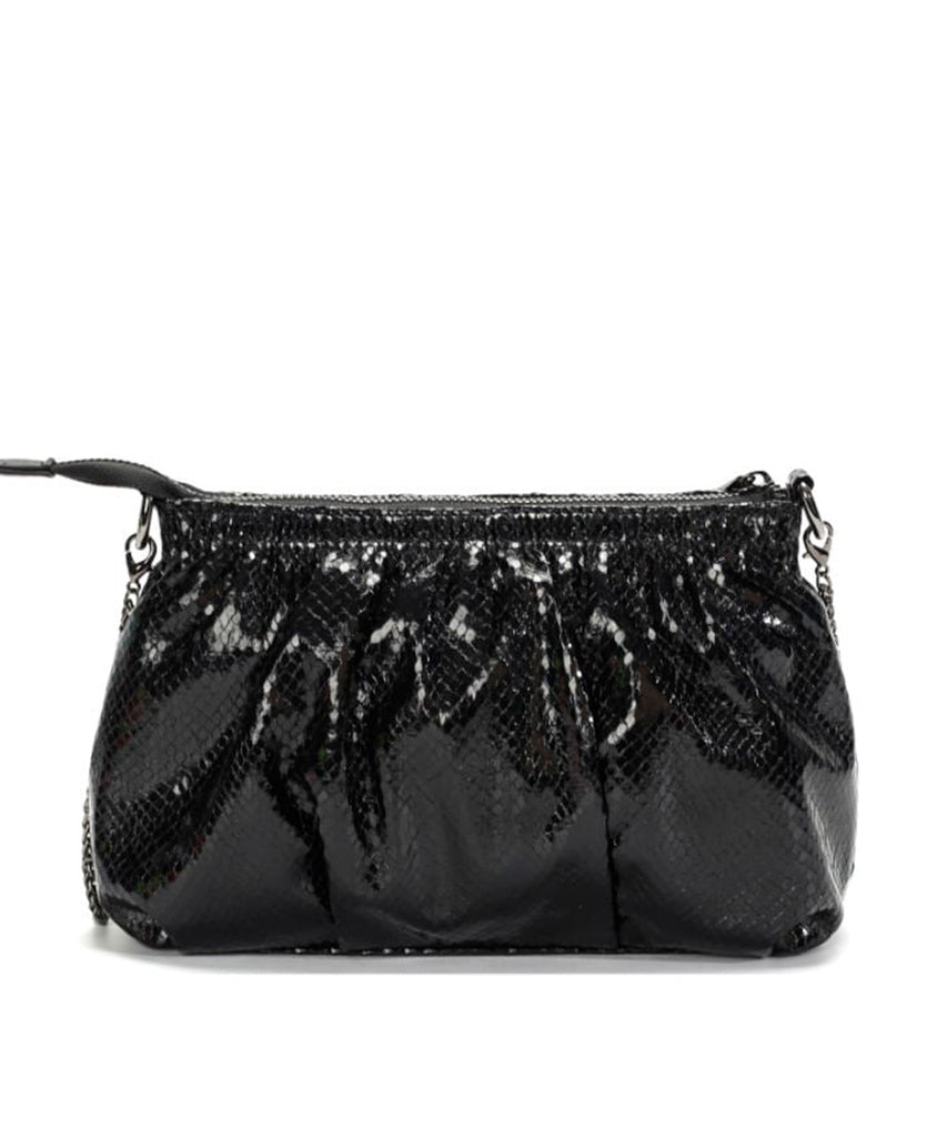 Bolsa Transversal Santa Lolla Preto Metalizado