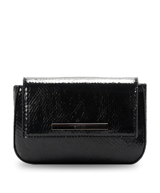 Bolsa Transversal Santa Lolla Preto Metalizado